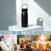 PEARL METAL HC-48, 600ml Vacuum Insulated Water Bottle, Suitable for Carbonated Drinks and Beer, Black, for Cold Drinks and Beer