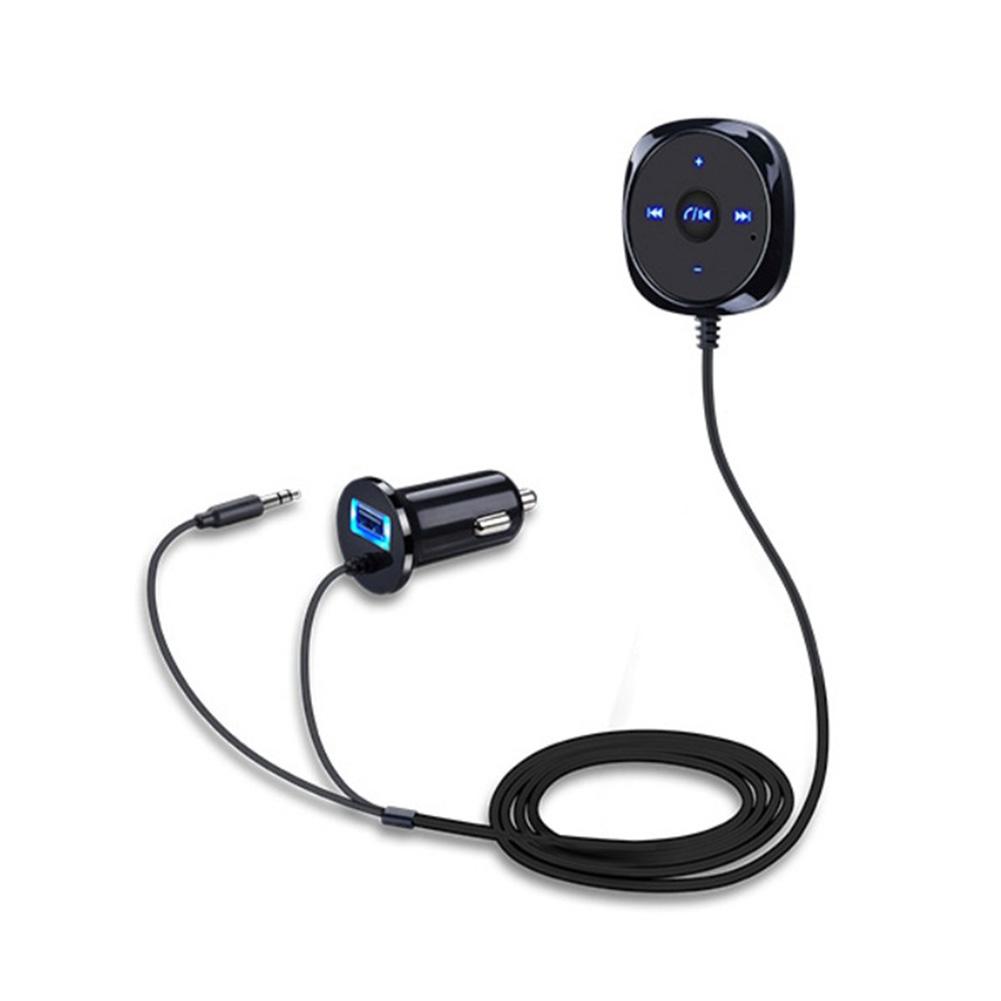 Car Bluetooth-compatible Audio Receiver 3.5mm AUX Handsfree Audio Music Receiver Adapter Auto Accessories for Smartphone Tablet