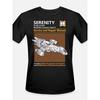 Serenity-5544 Firefly Spaceship Technical Blueprint Graphic T-Shirt - Vintage Brown Spaceship Design On Black, Radiation-Core Repairs & Modification