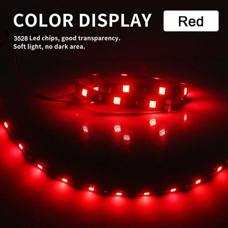 1/4/10 PCS 30CM LED Decoration Atmosphere Strip Lights DRL 12V 12SMD Waterproof Car Interior Exterior Styling Flexible Lamps