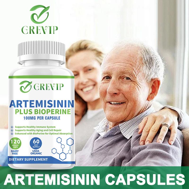 Bevat artemisinine-extract, 100 mg, versterkt het immuunsysteem, geschikt voor volwassenen, veganistisch.