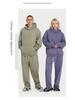 2025 Autumn/Winter Fleece-Lined Hooded Sweatshirt & Pants Set – Men's Trendy European/American Basic, Solid Color, 510g.