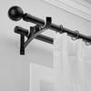 Double Curtain Rod Brackets,Heavy Duty Curtain Rod Holders Curtain Rod Hook Hangers for Wall,Window Hardware Rod Holder