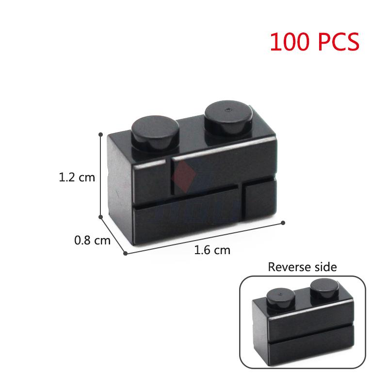 MOC 1x2 1x3 1x4 L Dots Masonry Profile Thick Brick Creative Figures House Contruction Building Blocks Toy Compatible 98283 15533