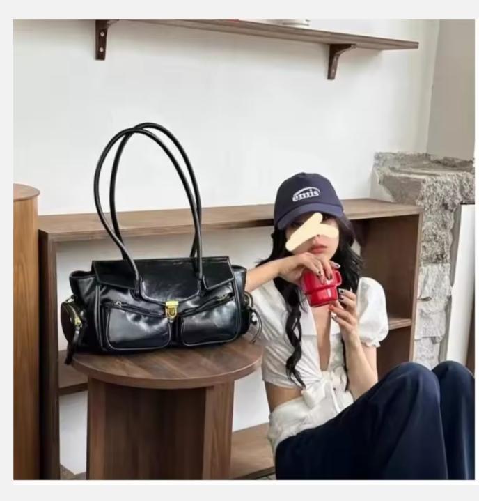 High Street Coffee Torby na ramię Portmonetka Damskie Retro Gorące Dziewczyny Codzienne Torby Crossbody Torebka Damska Jesień Zima Y2k Torba