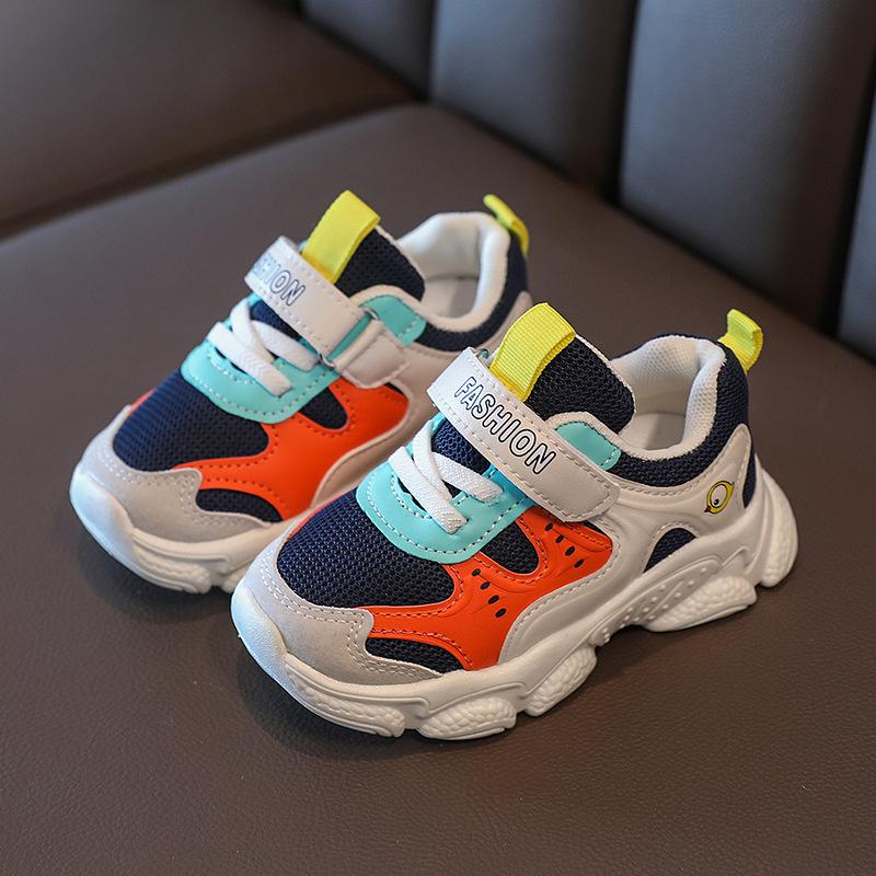 Fashionable Girls' Shoes Spring New Kids Sports Shoe Anti Slip Boys' Shoes Soft Soled Child Mesh Shoes Simple Girls Casual Shoe