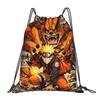 Custom N-Narutoes Uzumaki Drawstring Backpack Sports Gym Bag for Women Men Anime Training Sackpack