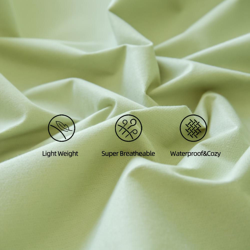 Waterproof Mattress Protector Cover,Stain-Resistant, Machine Washable, Soft Polyester Bedding for All Seasons, Fits Queen & King Sizes, Gray