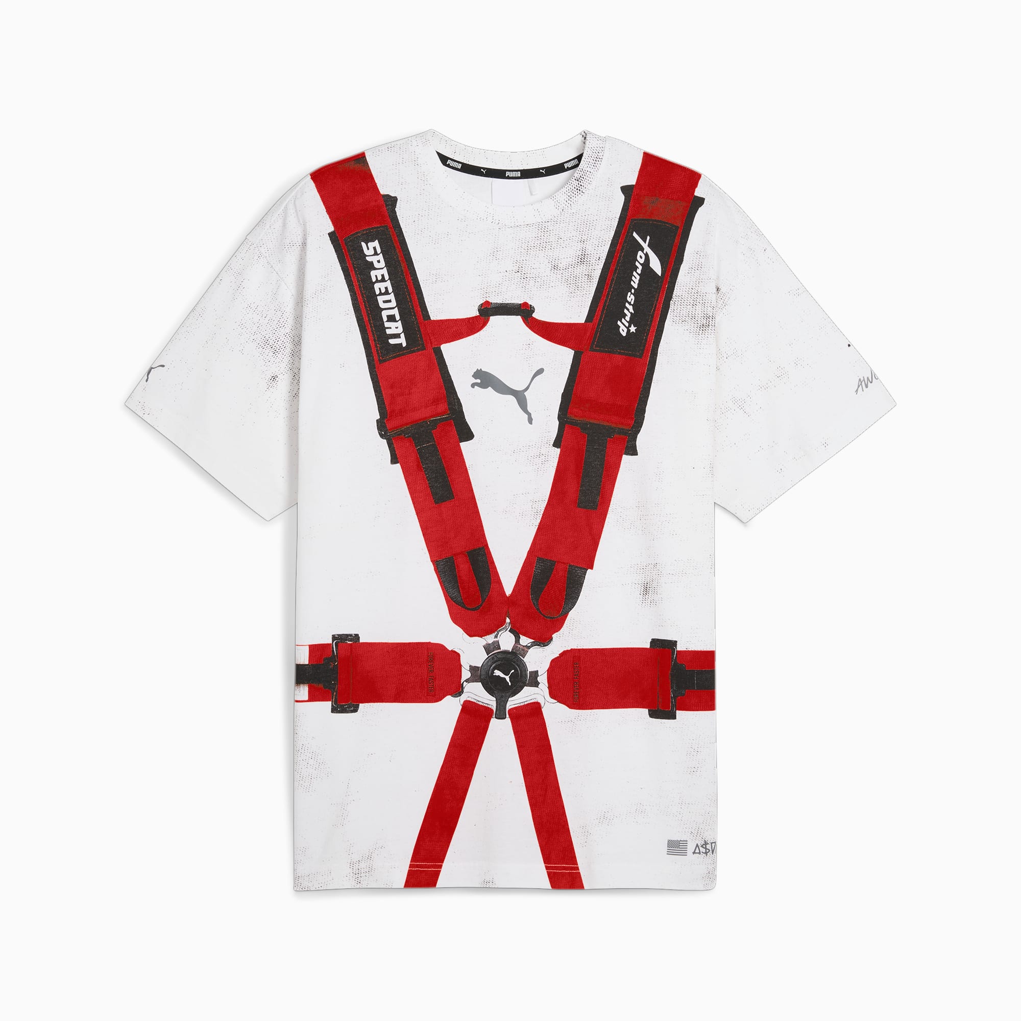 

PUMA x A$AP ROCKY Seatbelt T-shirt Men s White Red 631040-05 XS
