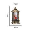 Christmas LED Snow Globe Lantern with Santa and Snowman Décor, Candlestick Night Light Ornaments.
