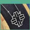 Fashionable Mb Letter Titanium Steel Necklace With Unique Geometric Shapes And Diamonds