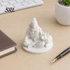 Budyjski Wystrój Domu Drukowana 3D Święta Statua Sziwy z Bykiem Nandim, Miniaturowy Wystrój Biurka do Medytacji, Duchowy Prezent dla Praktykujących Jogę i Ołtarza