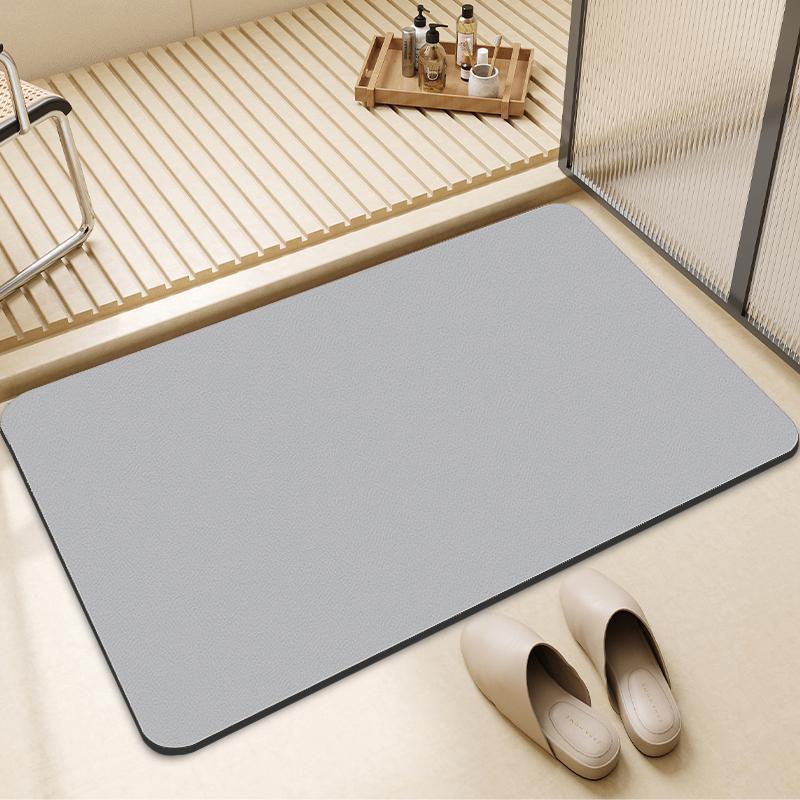 Solid Color Non-slip Diatom Mud Bathroom Mat - Water-absorbing, Durable, Easy To Clean Foot Pad