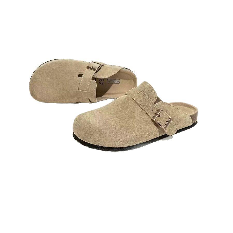 

Boken Fashion Versatile Women s Classic Closed-Toe Half Slippers - Solid Color, High-Value, One-Step Lazy Design. 38 (runs small) хакі