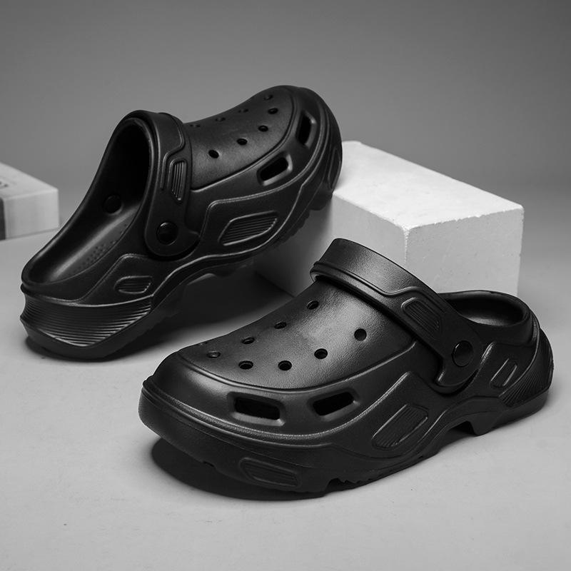 

3.5cm Platform High-heeled Sandals Outdoor EVA Non-slip Waterproof Slippers Comfortable Soft Heightening Shoes 40-41