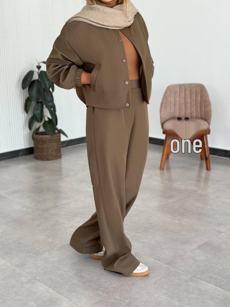 2025 Autumn/Winter Women's Vintage Lapel Irregular Long Sleeve Solid Color Set