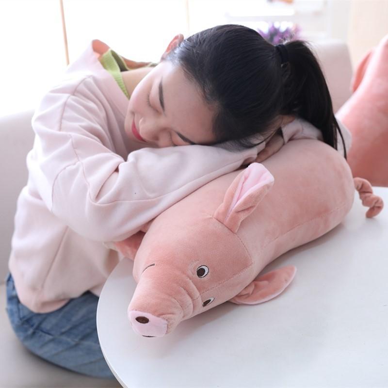 Giocattolo Peluche Maialino Carino Creativo Grande Cuscino Maiala Maialino Cartone Animato Anime Peluche Realistico Bambola Riempita Decorazione Stanza Regali di Compleanno