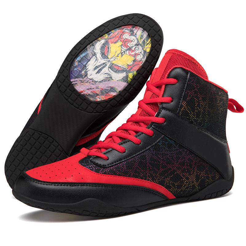

New Men Boxing Shoes Professional Lightweight Wrestling Shoes Wear-Resisting Comfortable Top Quality Non-Slip Boxing Boots 44