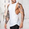 Men Summer Casual Vest O-Neck Sleeveless Letter Decoration Tank Tops Solid Color Fitness Tops with Wide Shoulder Straps Streetwear