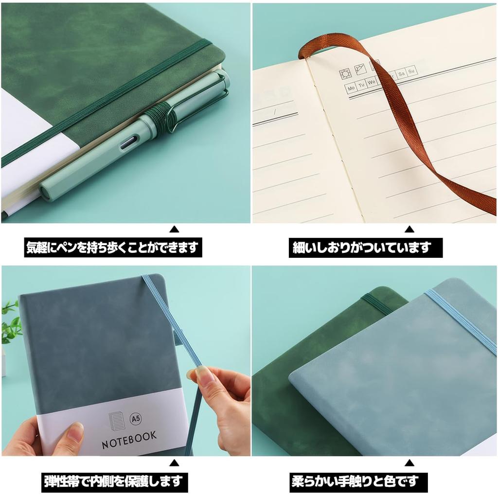 Lined A6 Notebook from 5 Record Laconic Pink (2 notebooks) [Choose colors/2 notebooks] Diary, Book, Notebook,