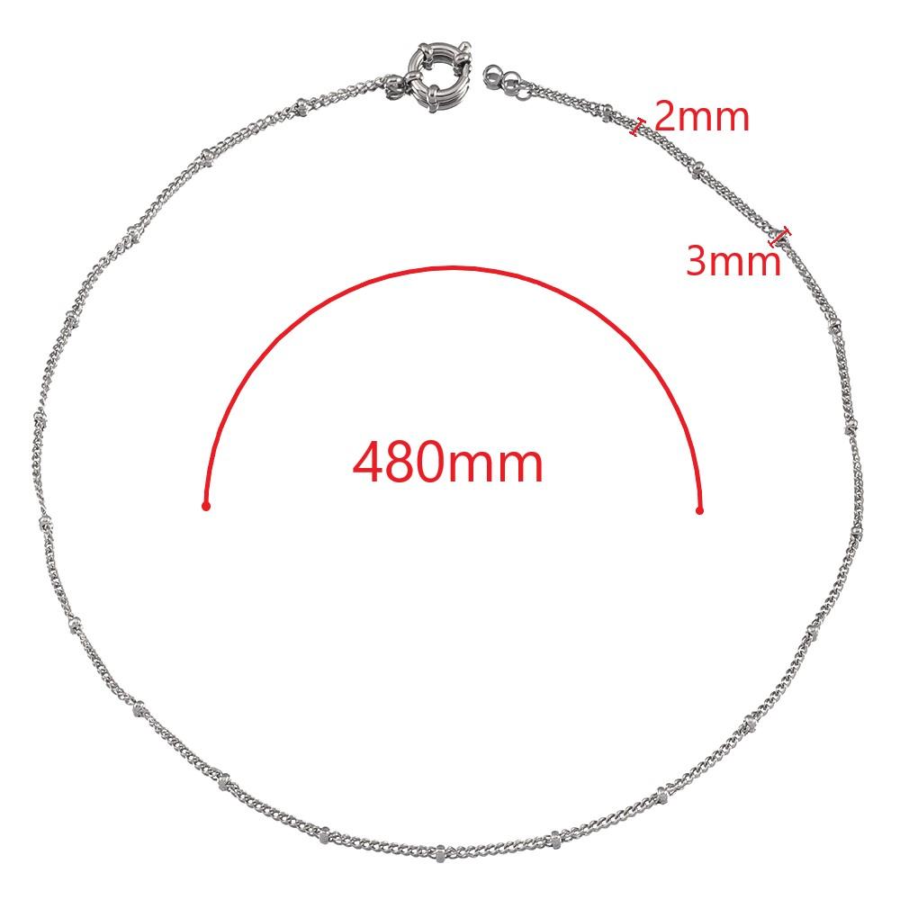 

1PC Stainless Steel 45cm Basic Link Chian Bracelet Necklace Women Men Anchor Clasp Beads Chain Sailor Wheel DIY Jewelry Findings 1pcs