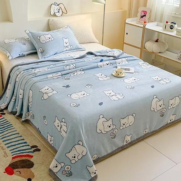

WTEMPO Home Blankets Wool Thin Cover Blankets Sofa Cover Blankets Office Shawls Dormitory Nap Blankets Bed Home Textile 100*150cm синий