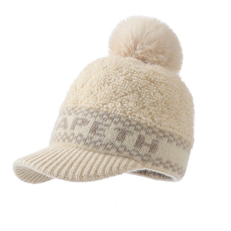 

Осенне-зимняя шапка женская теплая утолщенная шерстяная шапка ветрозащитная с защитой ушей вязаная шапка женская зимняя вязаная шерстяная шапка для улицы ветрозащитная шапка one size