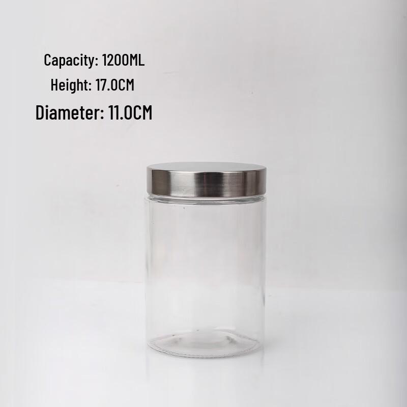 ZISIZ Transparent Glass Food Storage Jar Set