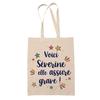 Tote Bag - PLANETEE - Séverine She's Awesome! - Natural Jute - Printed In France - Strong Handles