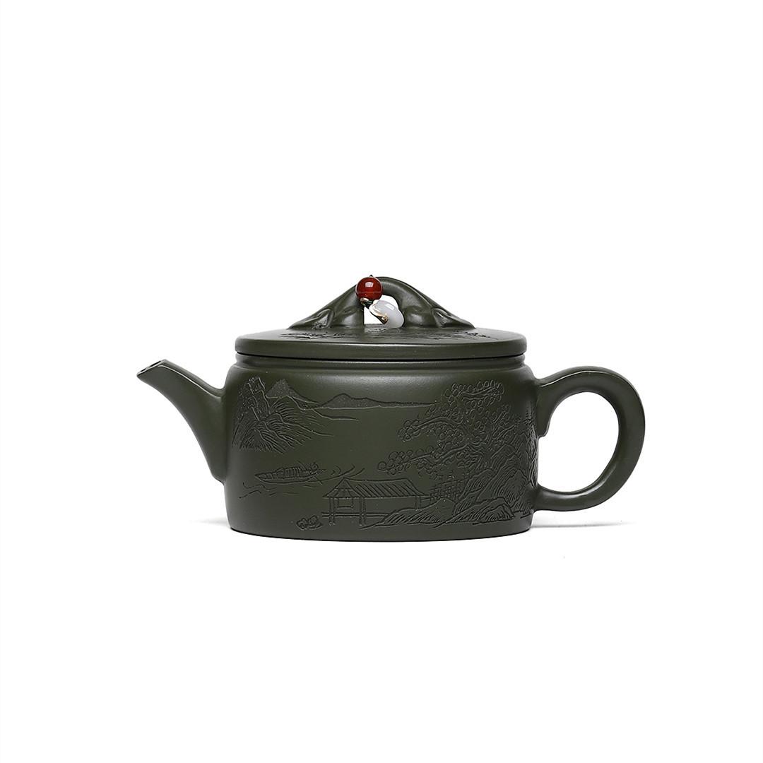 

14,7x7,1 см/220 куб. см ручной работы фиолетовый глиняный чайник оригинальный минеральный зеленый глиняный чайник дзен чайный сервиз кунг-фу китайский чайник 10 отверстий