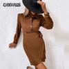 Autumn and Winter Women's Dress Corduroy Temperament Elegant Dresses