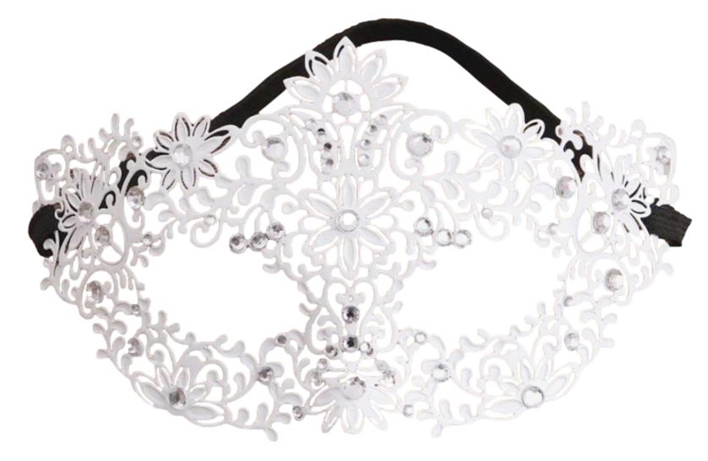 

Aquamie Венецианская Сексуальная Железная Маска-Маскарад Стильная Маска Половина Лица для Взрослых Маска, Маска, Маска, Маска, (Белый цветок)