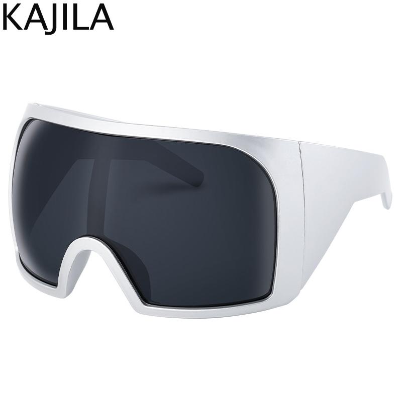 

Oversized Punk Shield Sunglasses Women Men Big Frame 2025 Luxury Brand Steampunk Mask Sun Glasses For Ladies Sports Goggle UV400 FK-12121