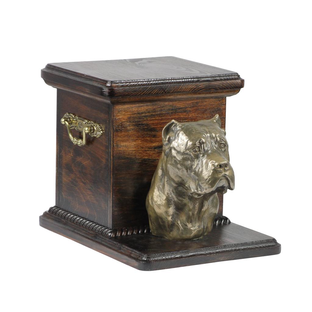 Cane Corso Italiano - Dog Ash Urn With Figurine, Elegant Dog Urn, Unique Urn With Dog Bust Brand Art-Dog