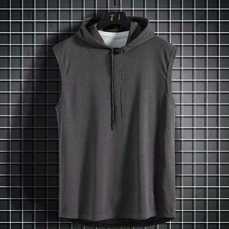Men’s Slim Fit Hooded Sleeveless Vest for Summer Sports and Running