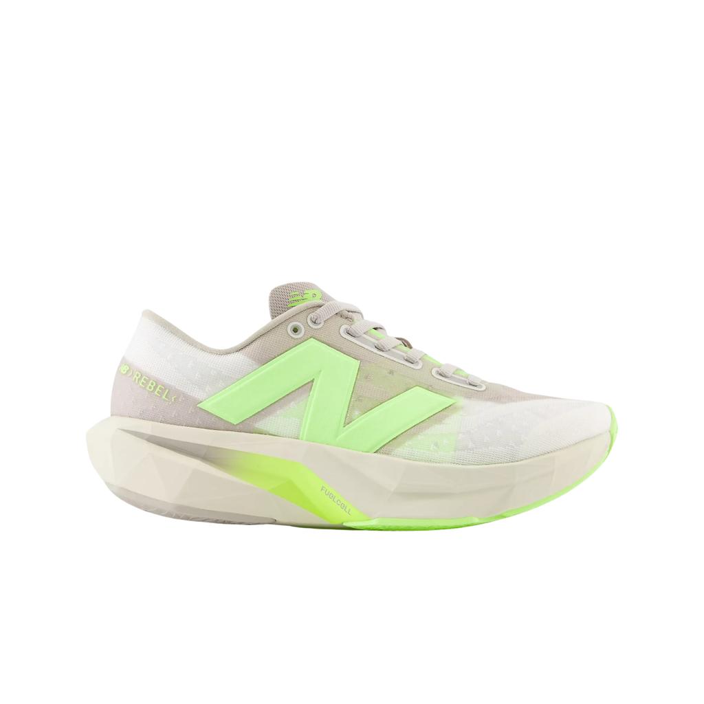 (w) New Balance Fuelcell Rebel V4 Moonrock Bleached Lime Glow - D Wide