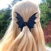 1pc Large Metal Bat Wing Hair Clip - Gothic Punk Style Ponytail Holder for Women, Perfect for Halloween & Christmas Parties