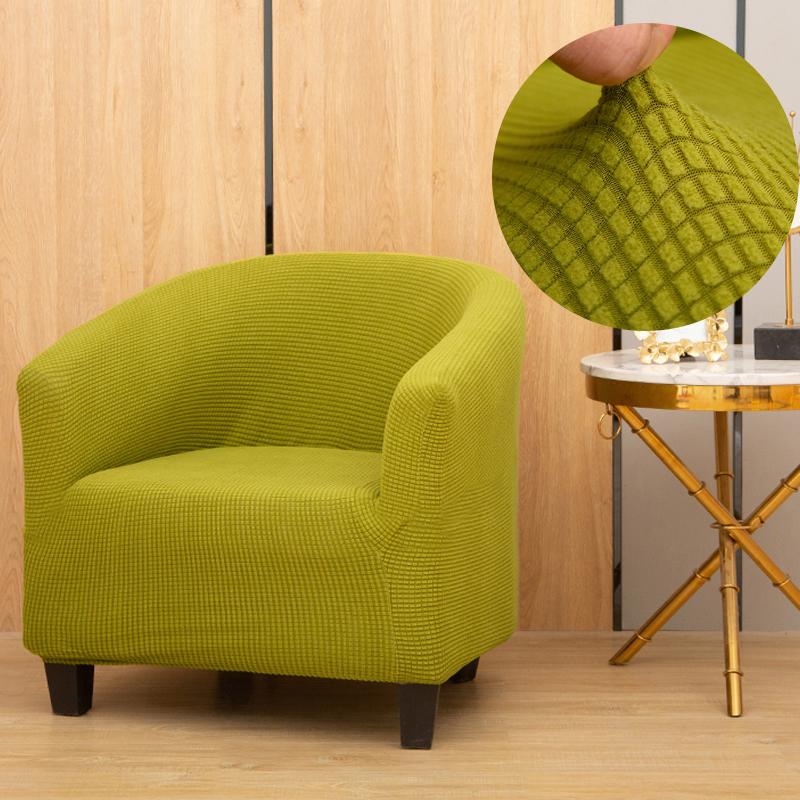 Plush Club Chair Cover Armchair Slipcover Geometric Printed Small Sofa Covers Protect for Pets Chair Decoration
