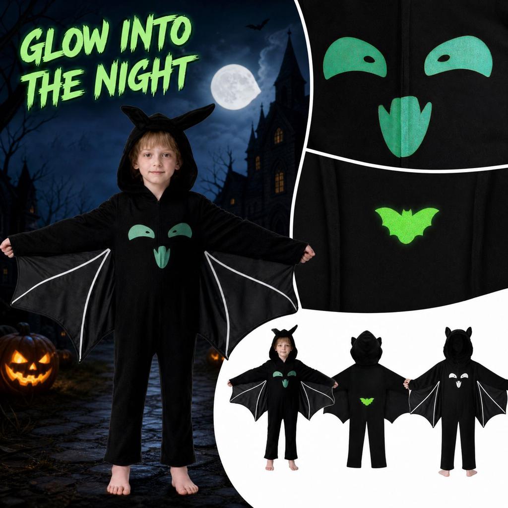 Kids Halloween Costume for or - in the Dark Animal Jumpsuit