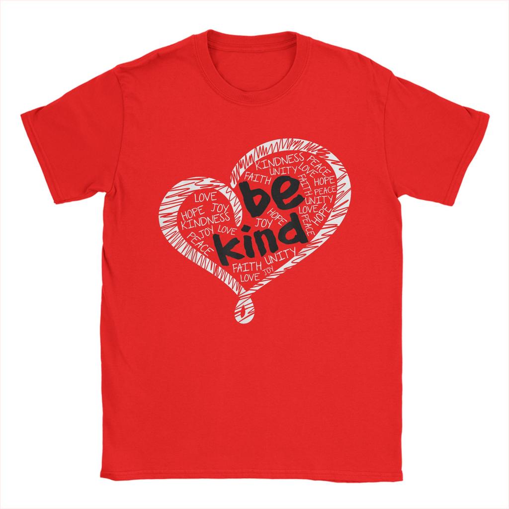 Tag der Einheit T-Shirt Orange Anti-Mobbing Sei freundlich Herz Freundlichkeit T-Shirt Sommer Hip Hop T-Shirts Männer Baumwolle O-Ausschnitt Übergröße Top