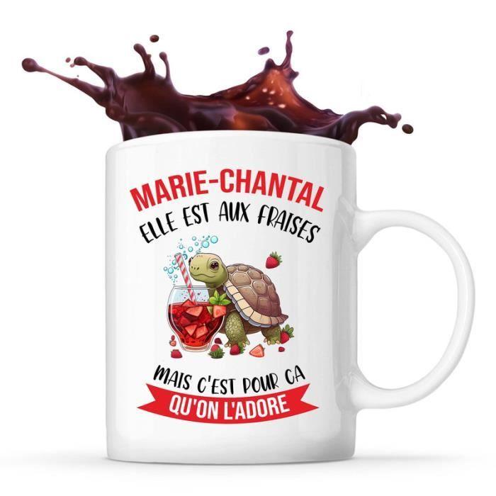 Mug - Marie-Chantal - Tasse personnalisée - Céramique - Design recto/verso - Compatible micro-ondes