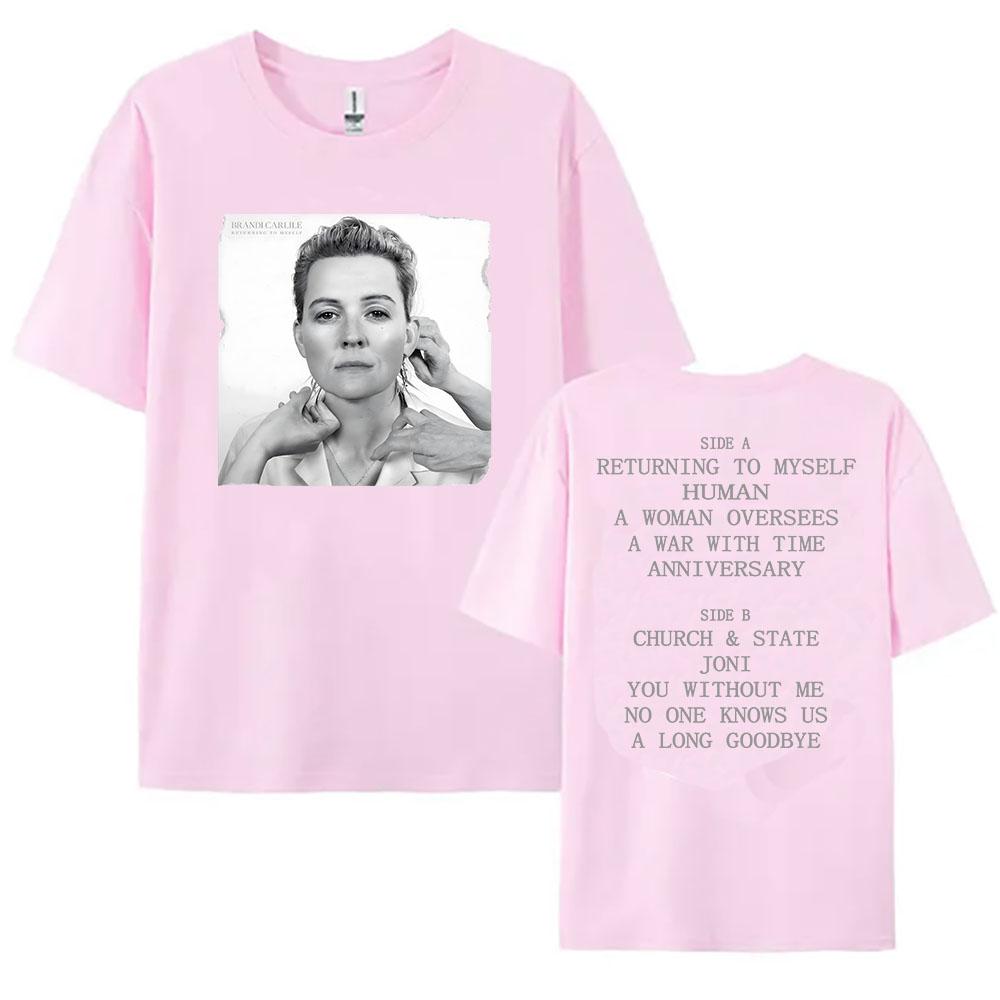 Returning To Myself Cover Tee Značka Brandi Carlile Módní Tričko Bavlněné Tričko s Krátkým Rukávem Unisex Trička