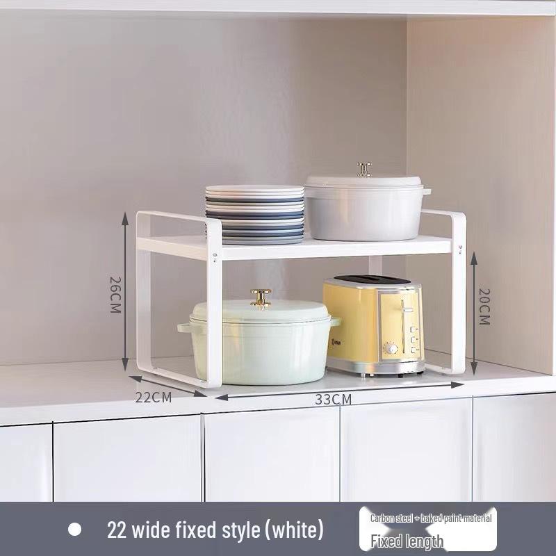 

Выдвижная кухонная полка для хранения - Органайзер для шкафа для специй, кастрюль и мисок