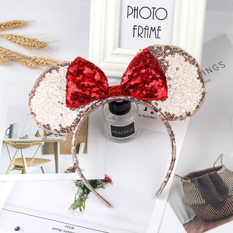Sparkling Bow Headband for Adults and Children for Princess Photo Shoots and Amusement Park Hair Accessories
