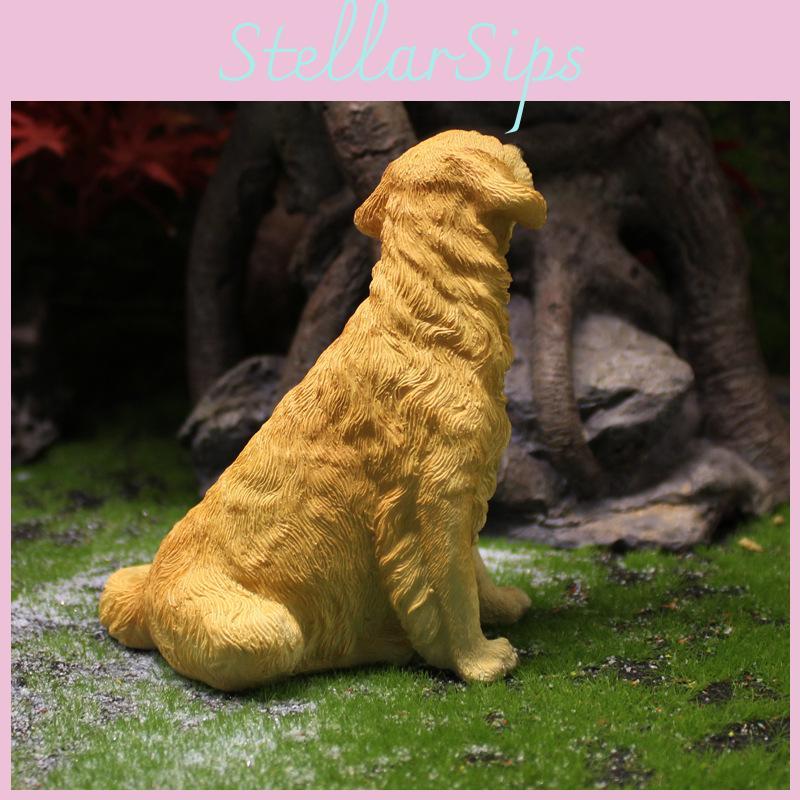 Golden Simulated Retriever Resin Handicrafts Suitable For Animal Gift Collectors