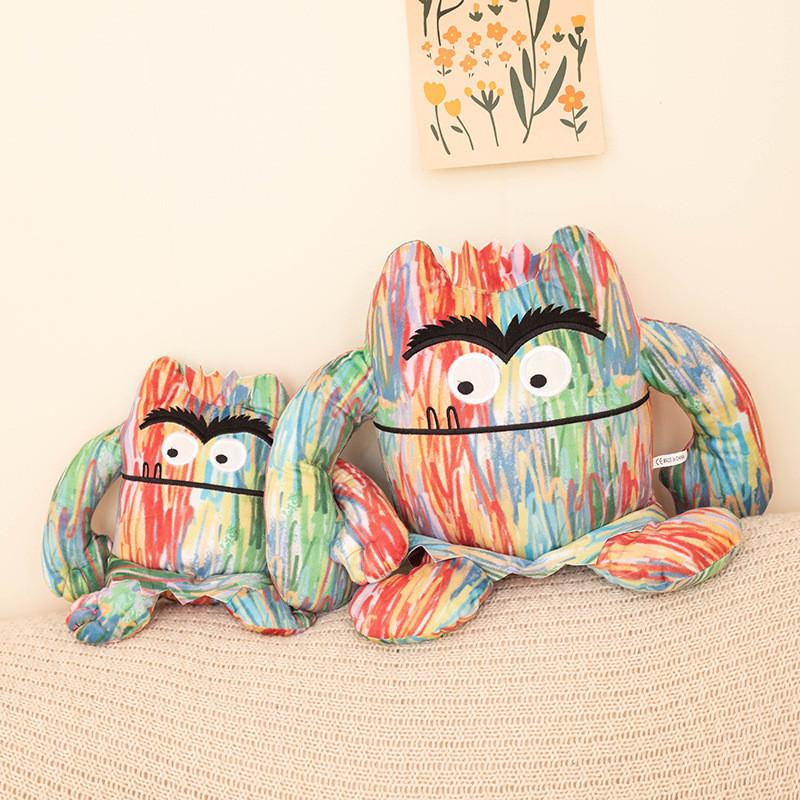 Colorful Monster Plush Toy For Children Emoticon Expression Design 15cm 25cm 35cm