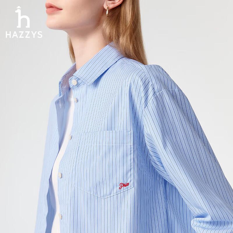 HAZZYS Damska koszula PHIZ w paski z długim rękawem do pracy
