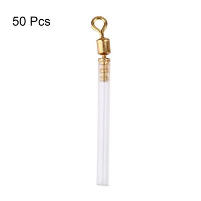 50Pcs Mixed Size Transparent Rotatable Fishing Floats Buoys Fish Tackle Bobber