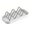 Yangyizhi Soap Holder, Stainless Steel Drain Tray, Wave Shaped 2-3 Soaps Sponge Organizer for Bathroom Shower Kitchen Countertops
