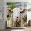 Sheep Fluffy Bathroom Shower Curtain Waterproof Wall Decor Home Decoration Modern Cute Animal Print 3D Customizable Printing